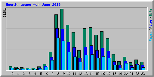 Hourly usage for June 2018
